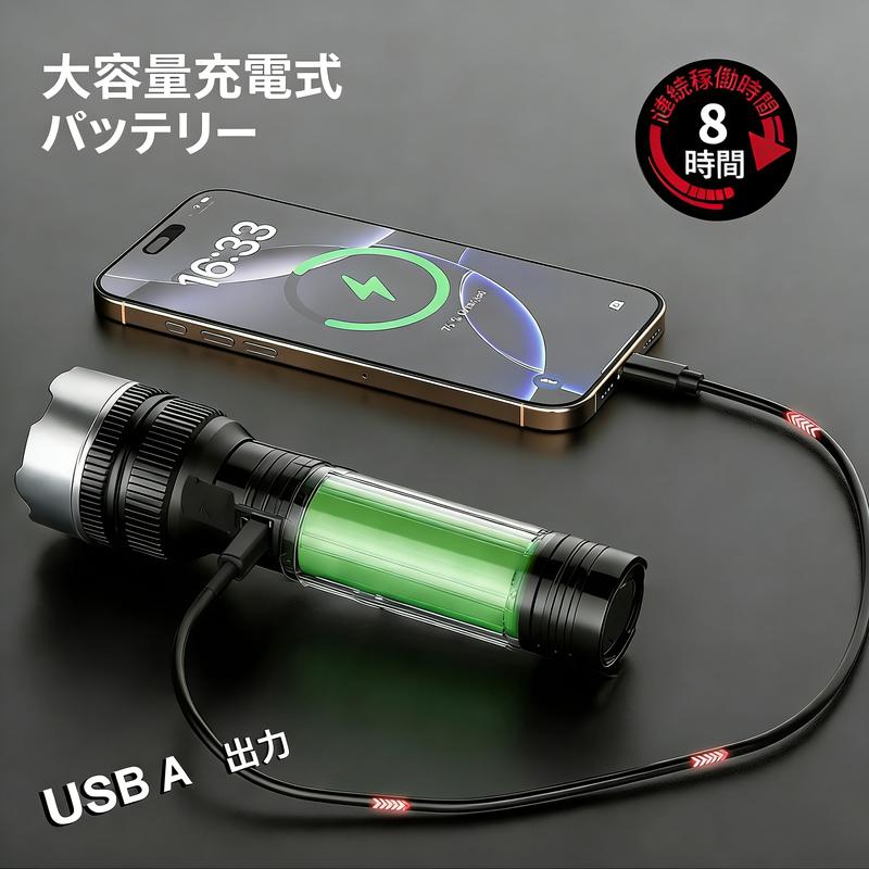 HikariForce™｜遠距離照射対応モバイルバッテリー機能付きライト