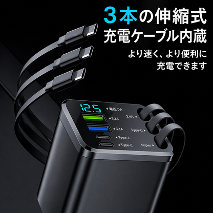 Rakuju™｜7in1 スマート車載チャージャー ⚡