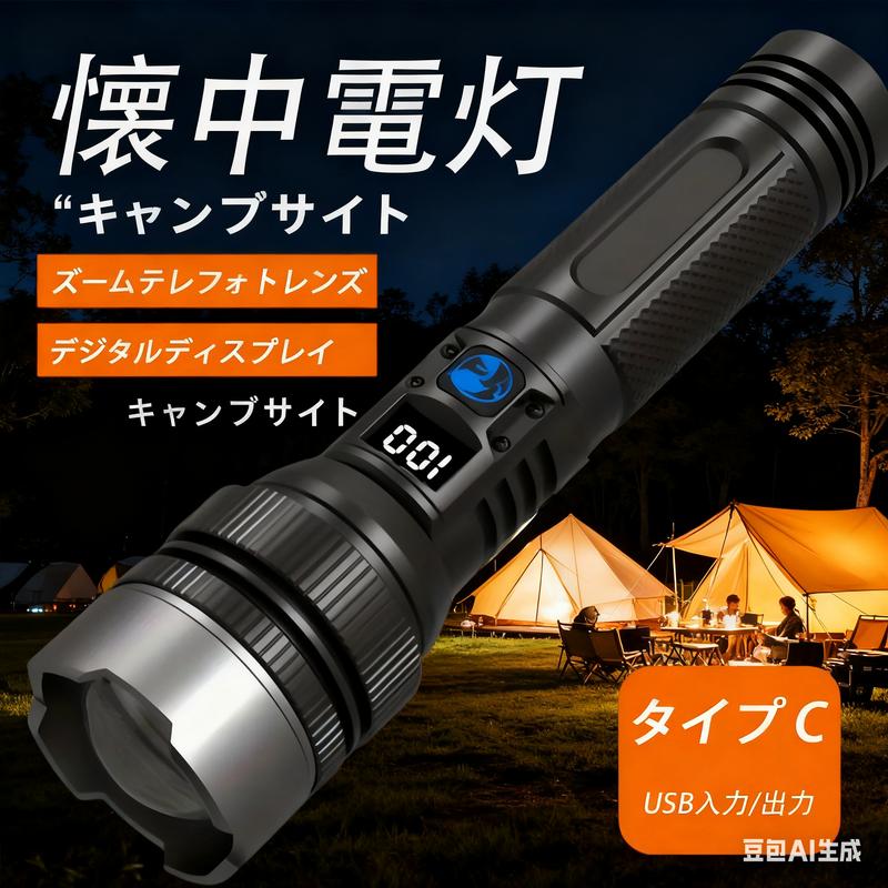 HikariForce™｜遠距離照射対応モバイルバッテリー機能付きライト